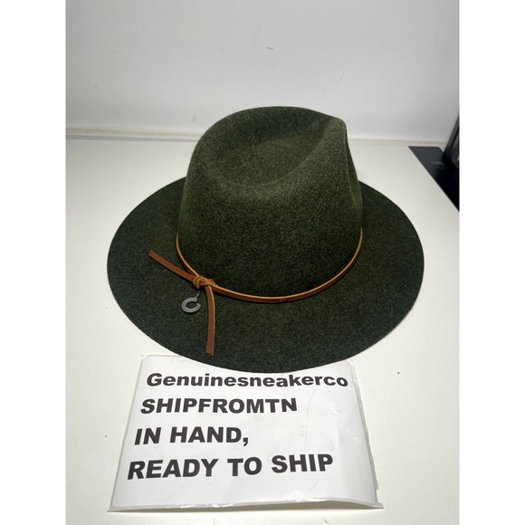 NWT Brixton Fedora HatOlive GreenAdjustable Brim Size Men's Small S NEW
